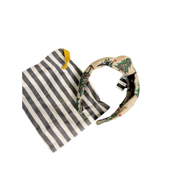 Lele Sadoughi NWT Vintage Pine Knotted Christmas Headband with Dust Bag - Picture 2 of 9
